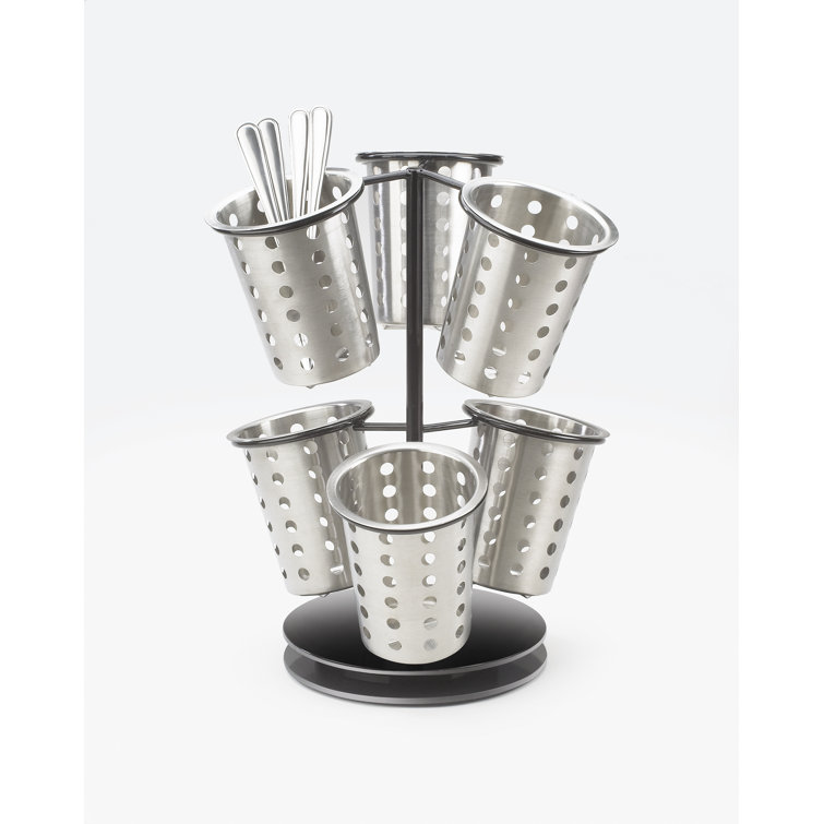 CalMil Metal Round Flatware Caddy Wayfair